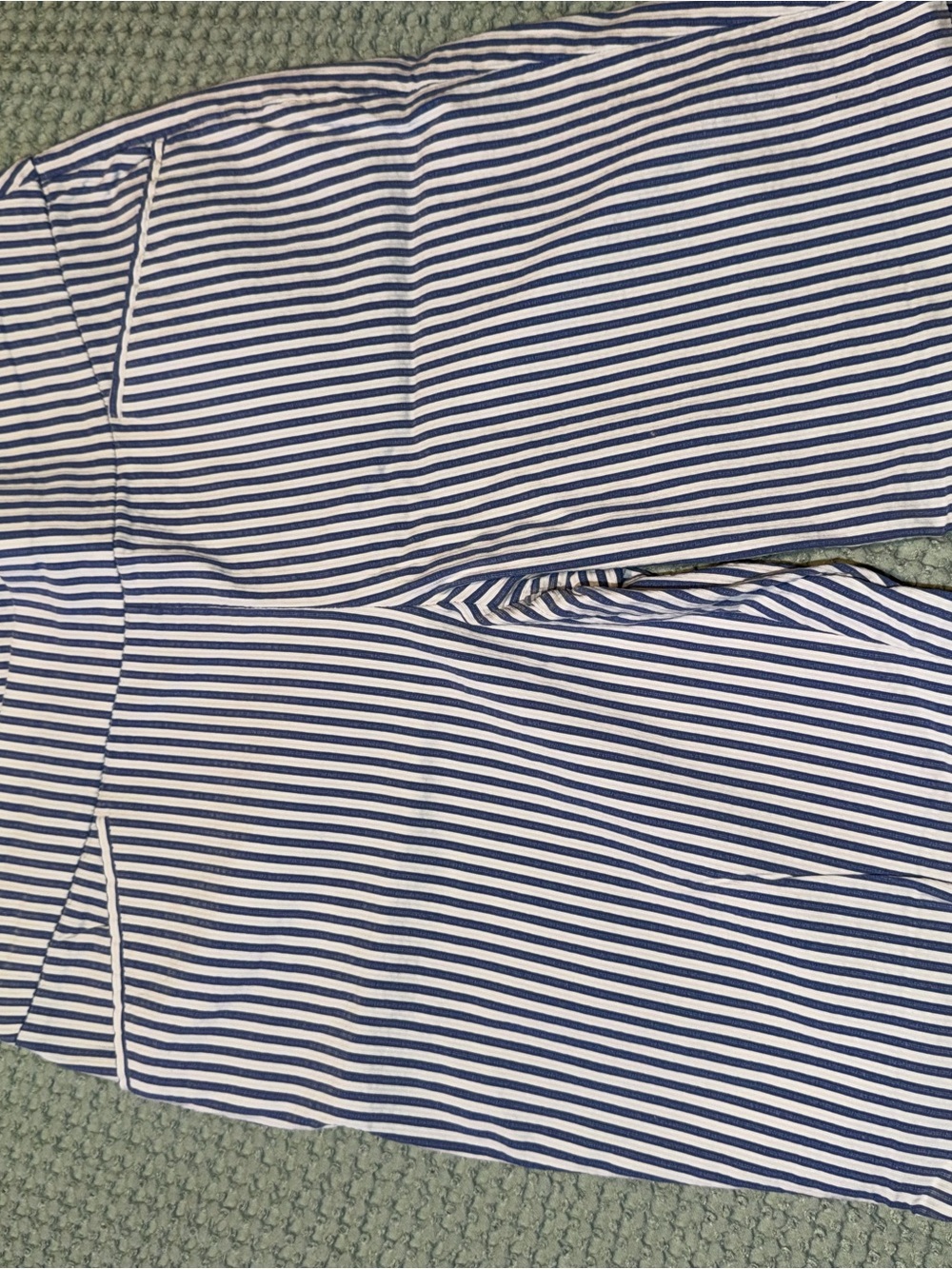 Chico's Navy and White Striped shorts